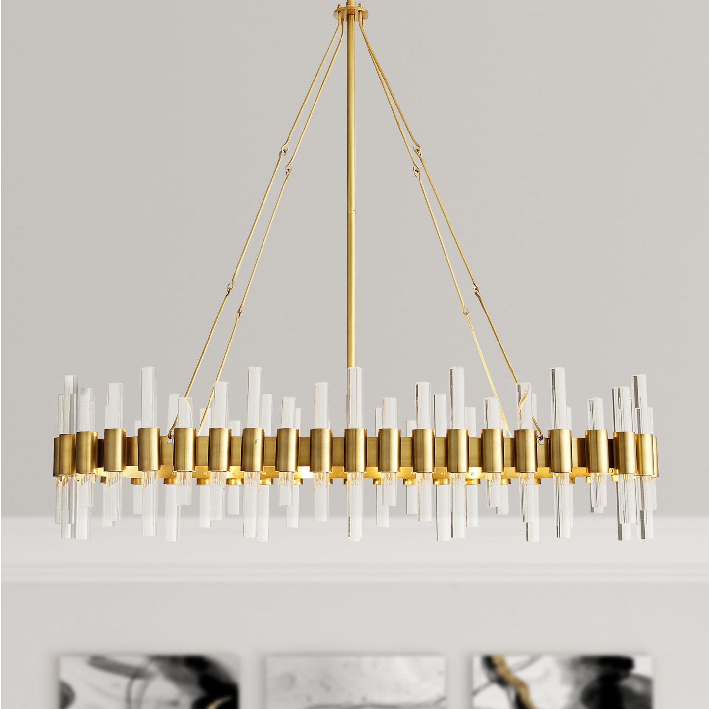 Arteriors Home Haskell 43" Wide Antique Brass Chandelier