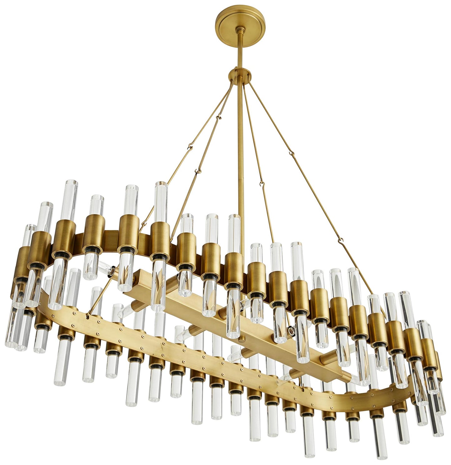 Arteriors Home Haskell 43" Wide Antique Brass Chandelier