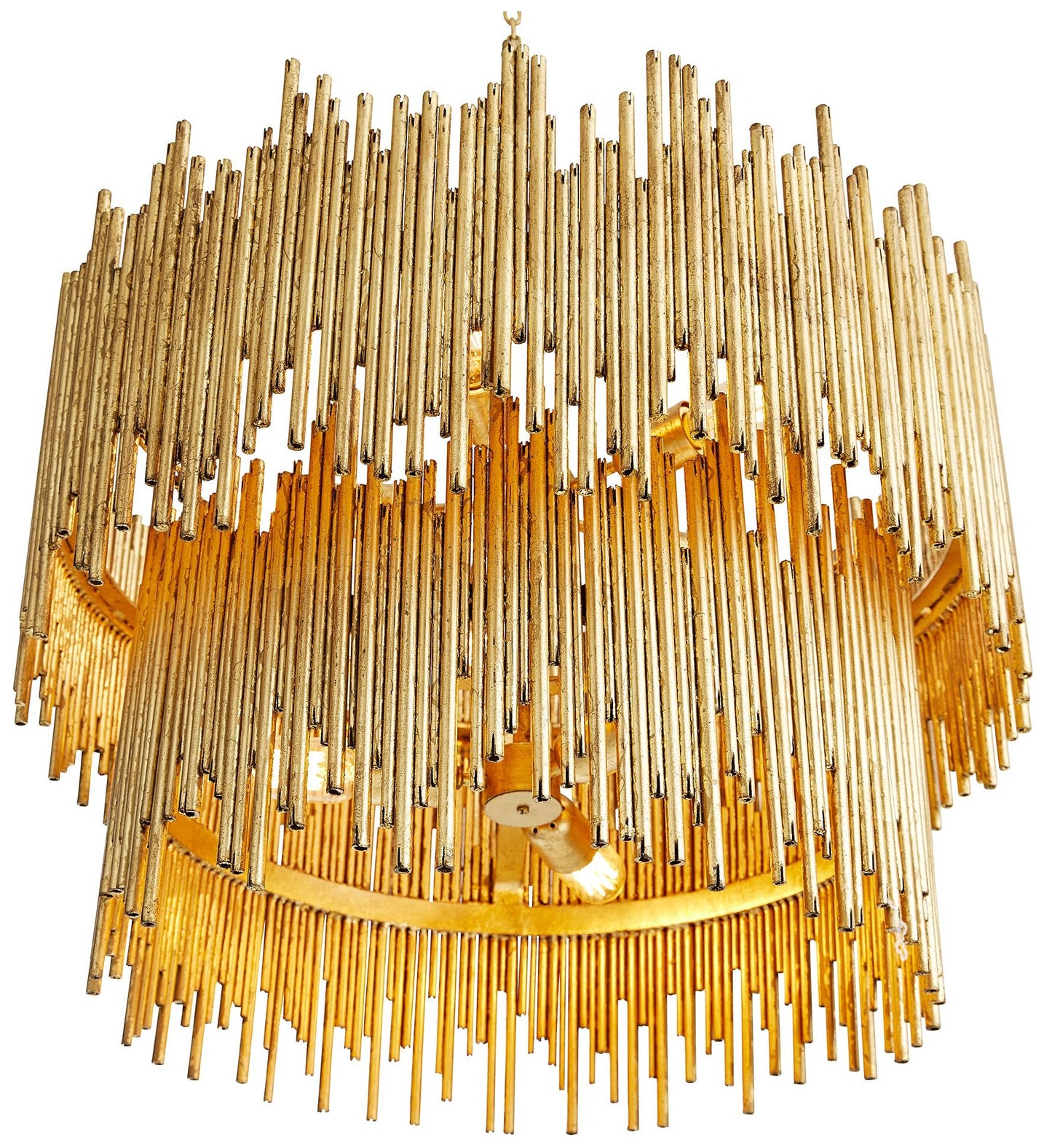 Arteriors Home Prescott 28" Wide Gold Leaf Two Tiered Pendant