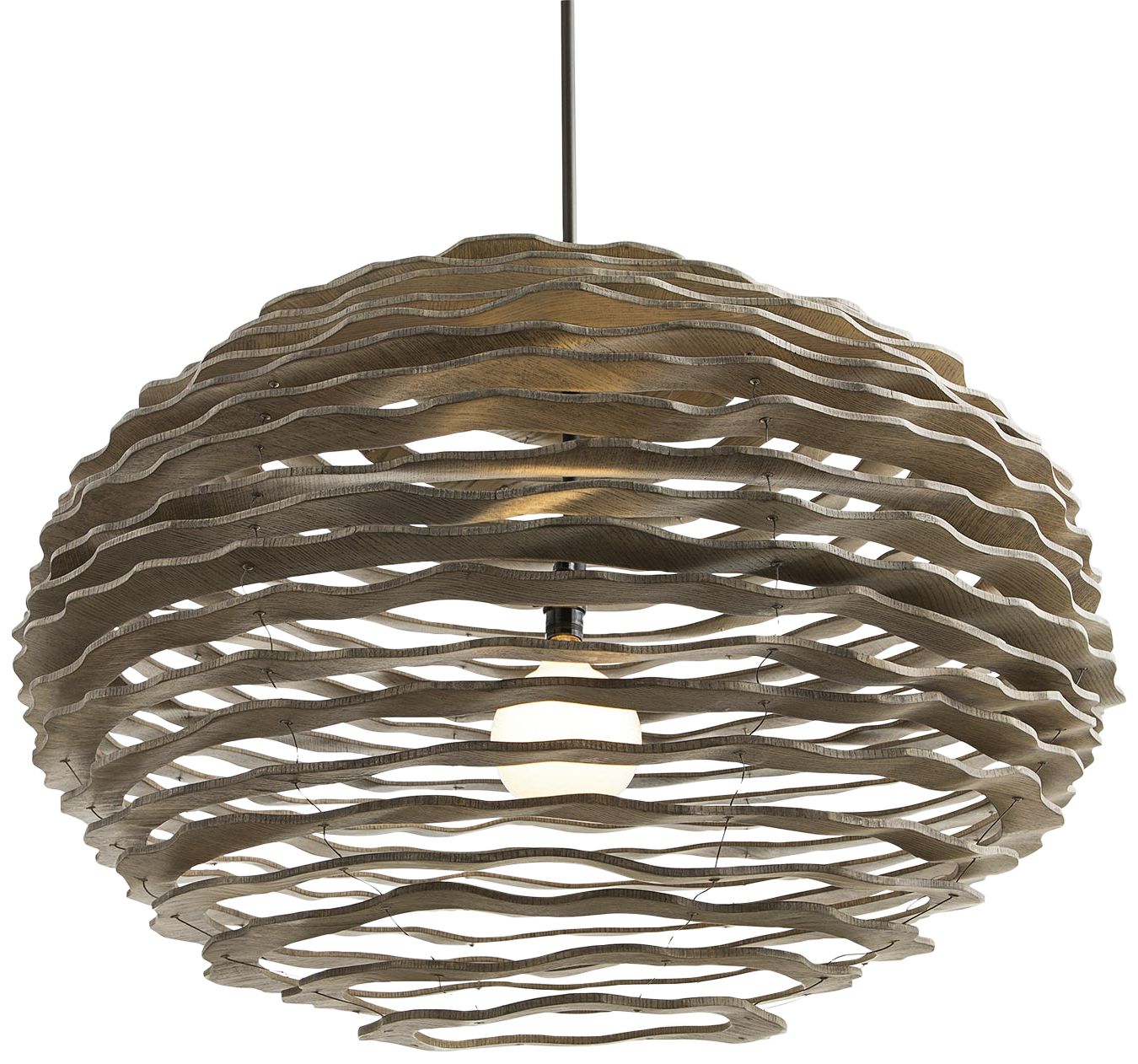 Arteriors Home Rook 24" Wide Natural Wood Pendant Light