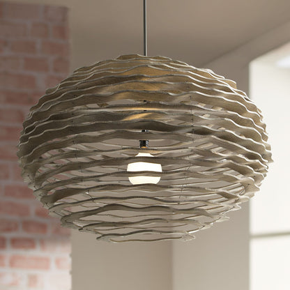 Arteriors Home Rook 24" Wide Natural Wood Pendant Light