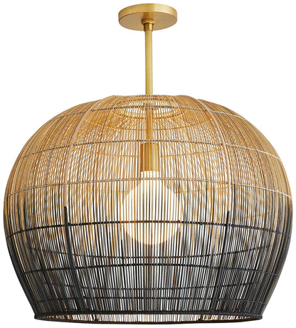 Arteriors Home Swami 22" Wide Natural and Black Ombre Pendant