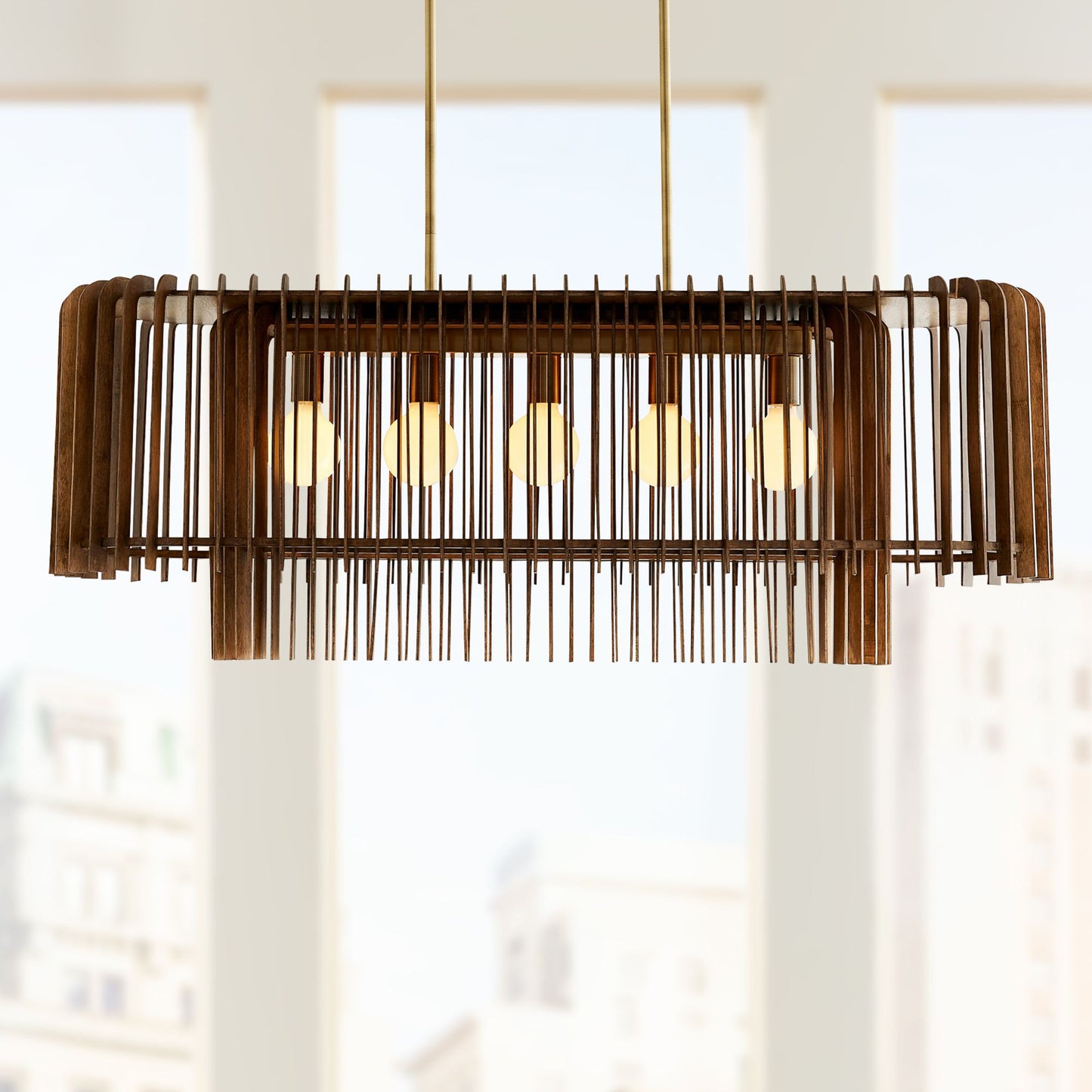 Arteriors Home Valencia 49" Wide Dark Walnut Chandelier