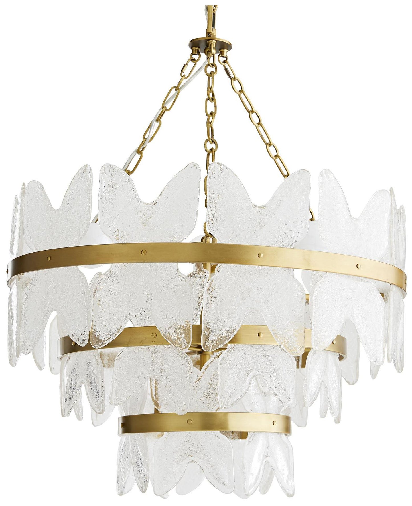 ARTERIORS Millie Chandelier Antique Brass, Clear Seedy Glass