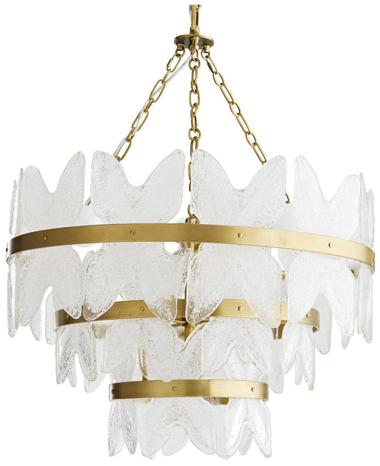 ARTERIORS Millie Chandelier Antique Brass, Clear Seedy Glass