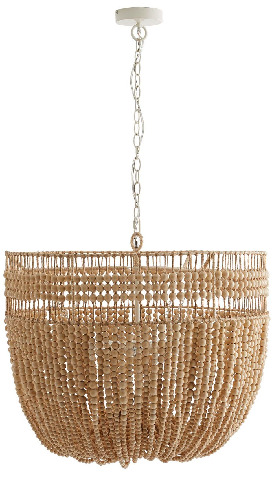 Arteriors- Nina Chandelier- 28" Natural Wood