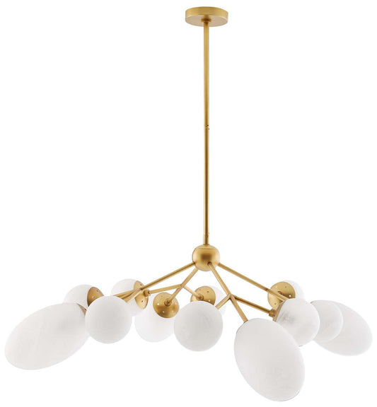 ARTERIORS Panella Chandelier Brushed Brass, Mattle Swirl Glass