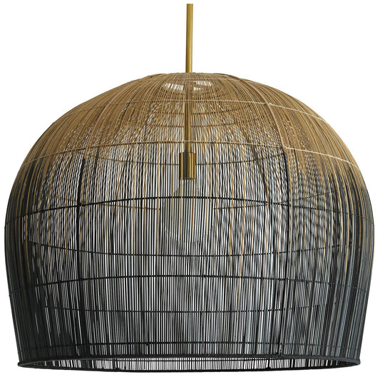 Arteriors- Swami Large Pendant- 32" Natural & Black Ombre Stained