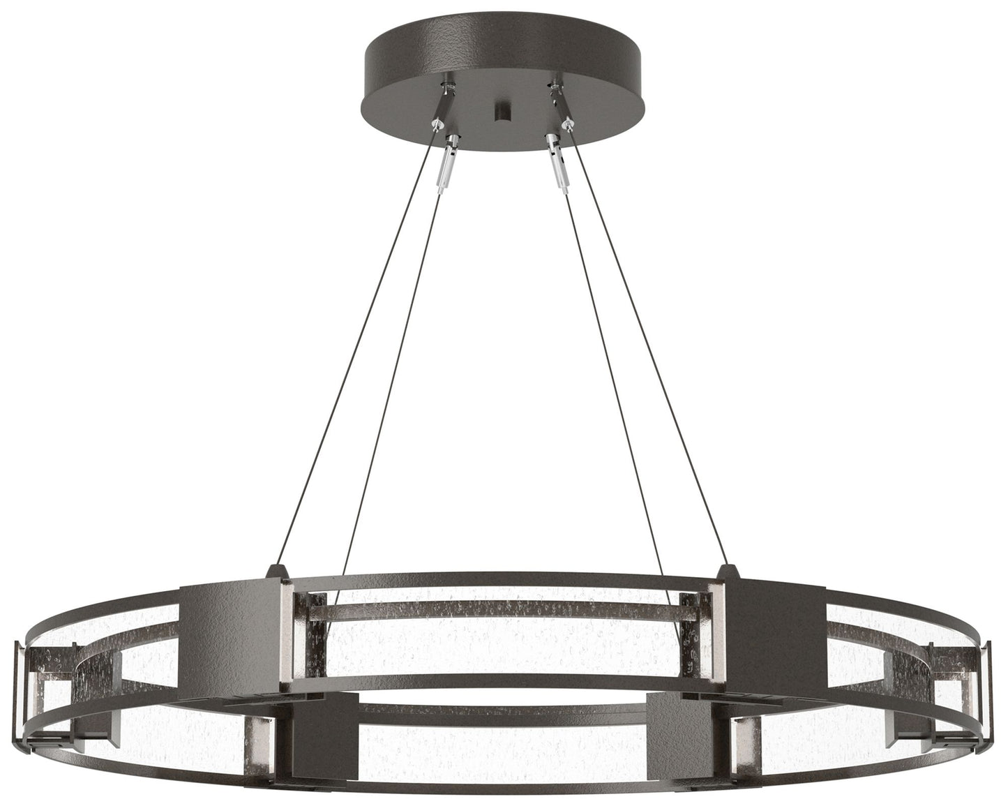 Aura Pendant - Oil Rubbed Bronze - Seeded Clear