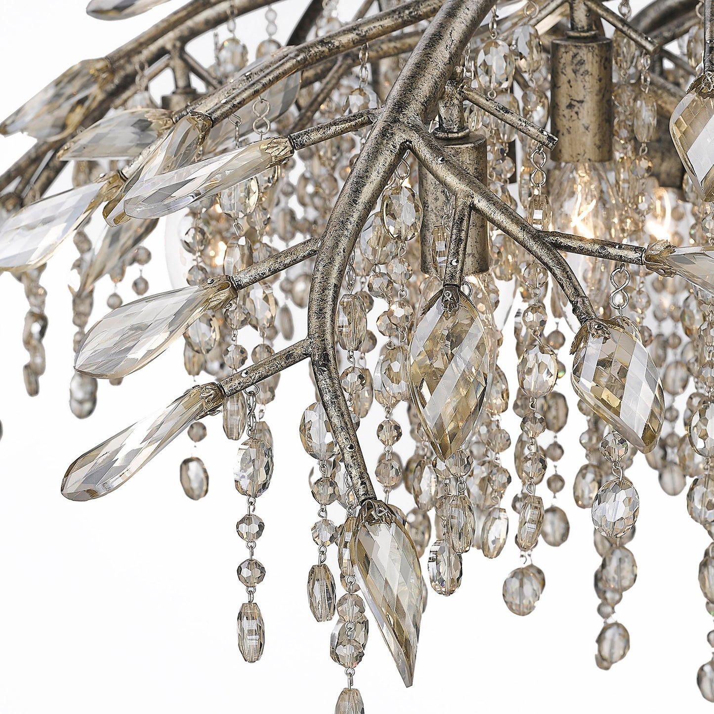 Autumn Twilight 40"W Mystic Gold Crystal 12-Light Chandelier