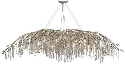 Autumn Twilight 80" Wide Mystic Gold 24-Light Chandelier