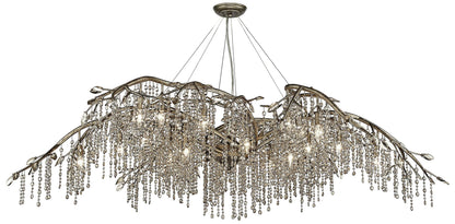 Autumn Twilight 80" Wide Mystic Gold 24-Light Chandelier