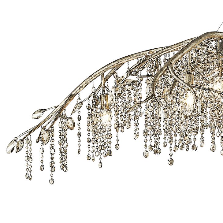 Autumn Twilight 80" Wide Mystic Gold 24-Light Chandelier