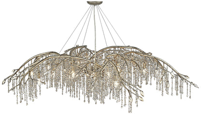 Autumn Twilight 80" Wide Mystic Gold 24-Light Chandelier