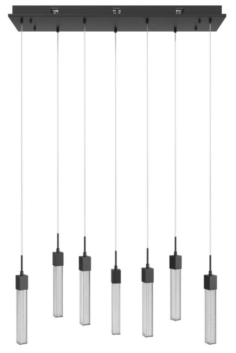 Avenue Lighting Boa Collection 7 Light Pendant 130" Black