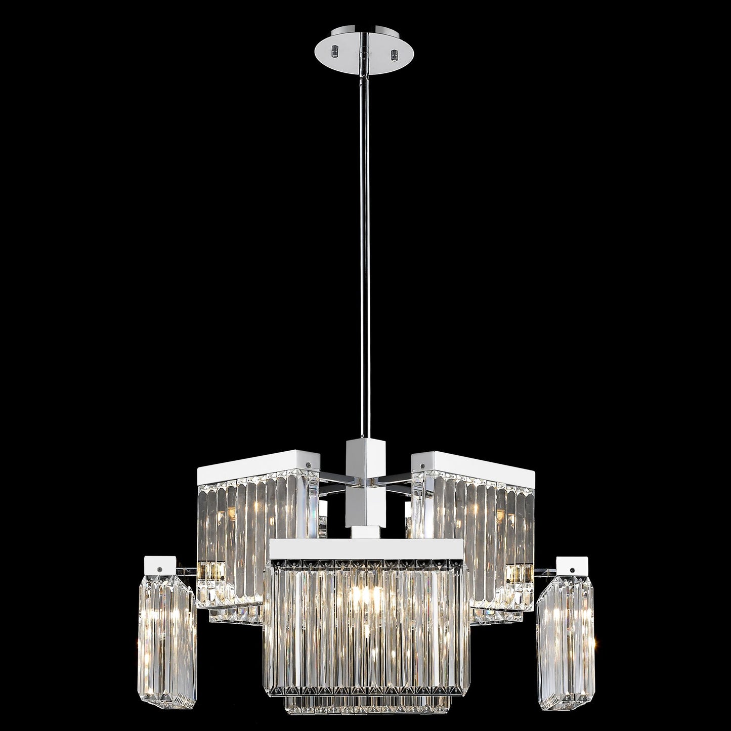 Avenue Lighting Broadway Collection  Hanging Chandelier Polished Nickel