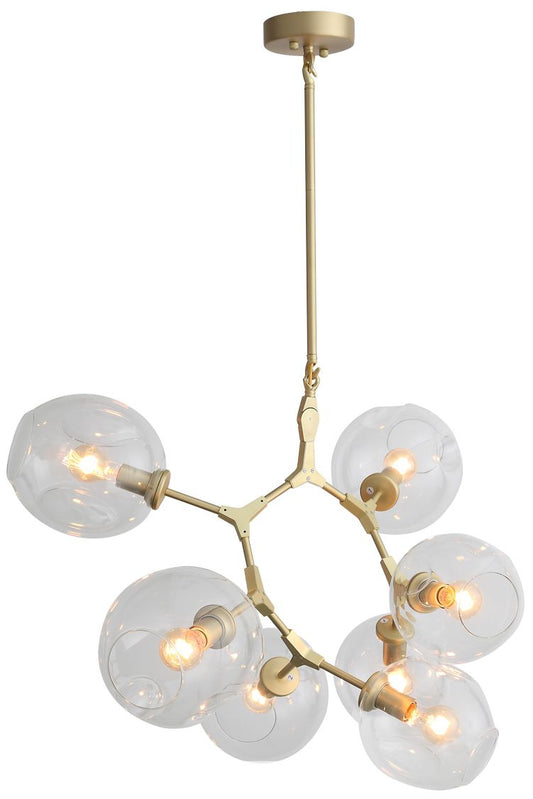 Avenue Lighting-Fairfax Ave. Collection- 7 Light Chandelier-Brass