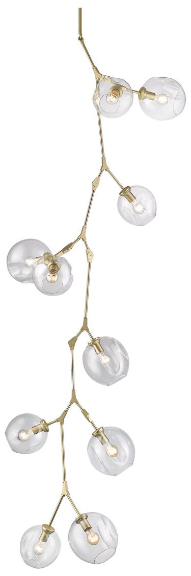 Avenue Lighting- Fairfax Collection-10 Light Hanging Chandelier-Brass