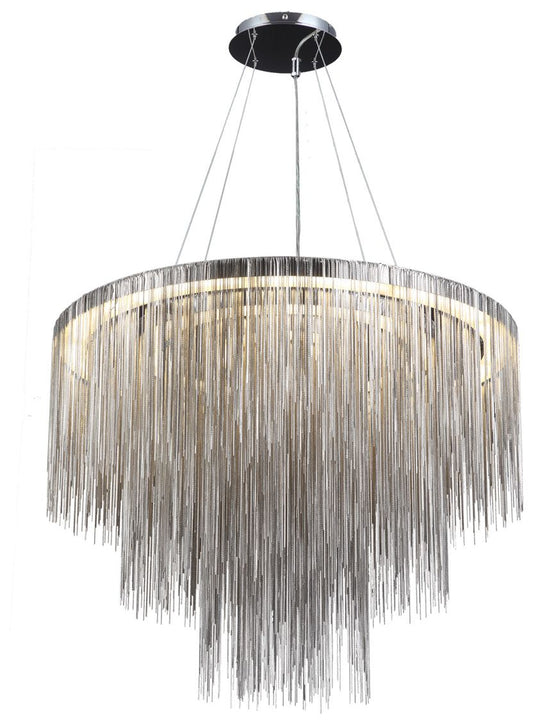 Avenue Lighting Fountain Ave Collection Hanging Chandelier Polished Nickel