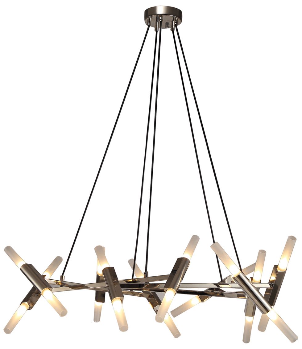 Avenue Lighting Manhattan Ave.Collection Hanging Chandelier Polished Nickel