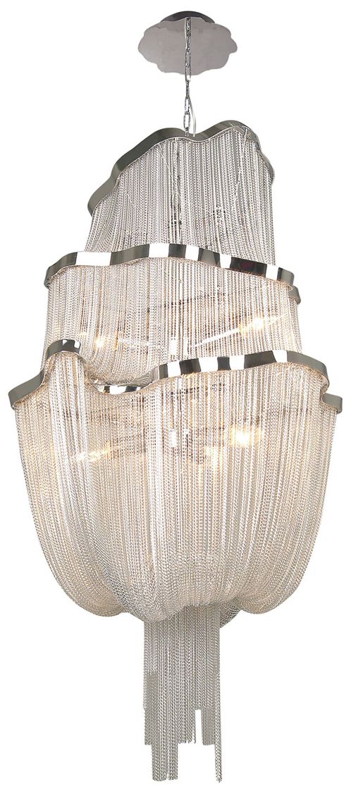 Avenue Lighting Mullholand Dr.Collection Hanging Chandelier Polished Chrome