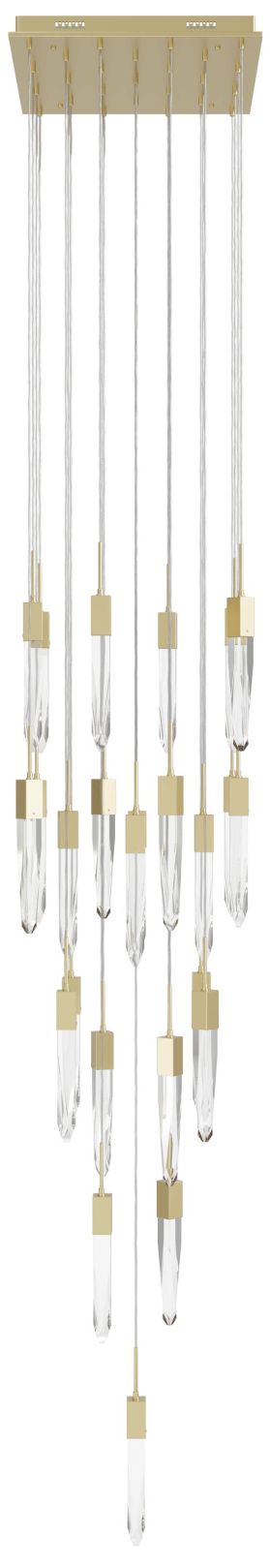 Avenue Lighting Original Aspen Clear 25 Light Pendant 171" Brushed Bra