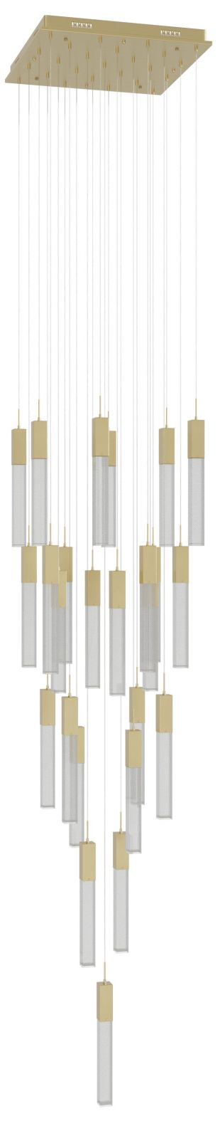 Avenue Lighting Original Glacier Snow 25 Light Pendant 174" Brushed Br