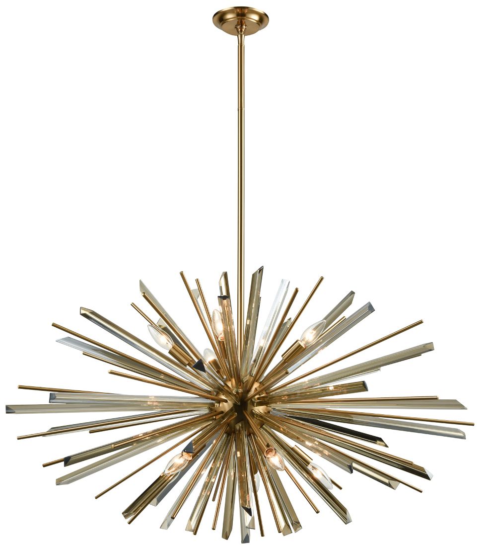 Avenue Lighting- Palisades Collection-10 Light Hanging Chandelier-Brass