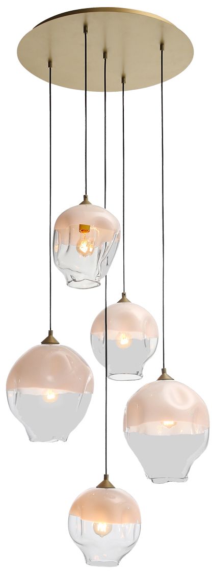 Avenue Lighting Sonoma Ave Collection 5 Light Pendant Cluster Brushed Brass