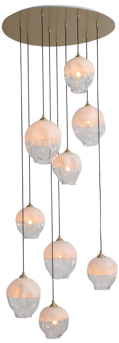 Avenue Lighting Sonoma Ave. Collection 9 Light Pendant Cluster BrushedBrass