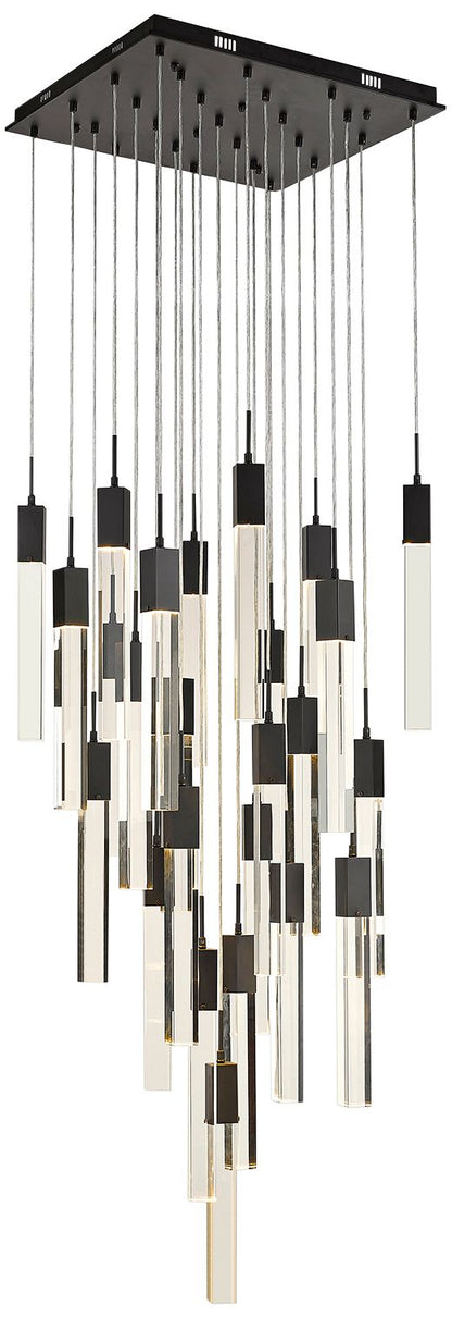 Avenue Lighting The Original Glacier Collection 25 Light Pendant Black