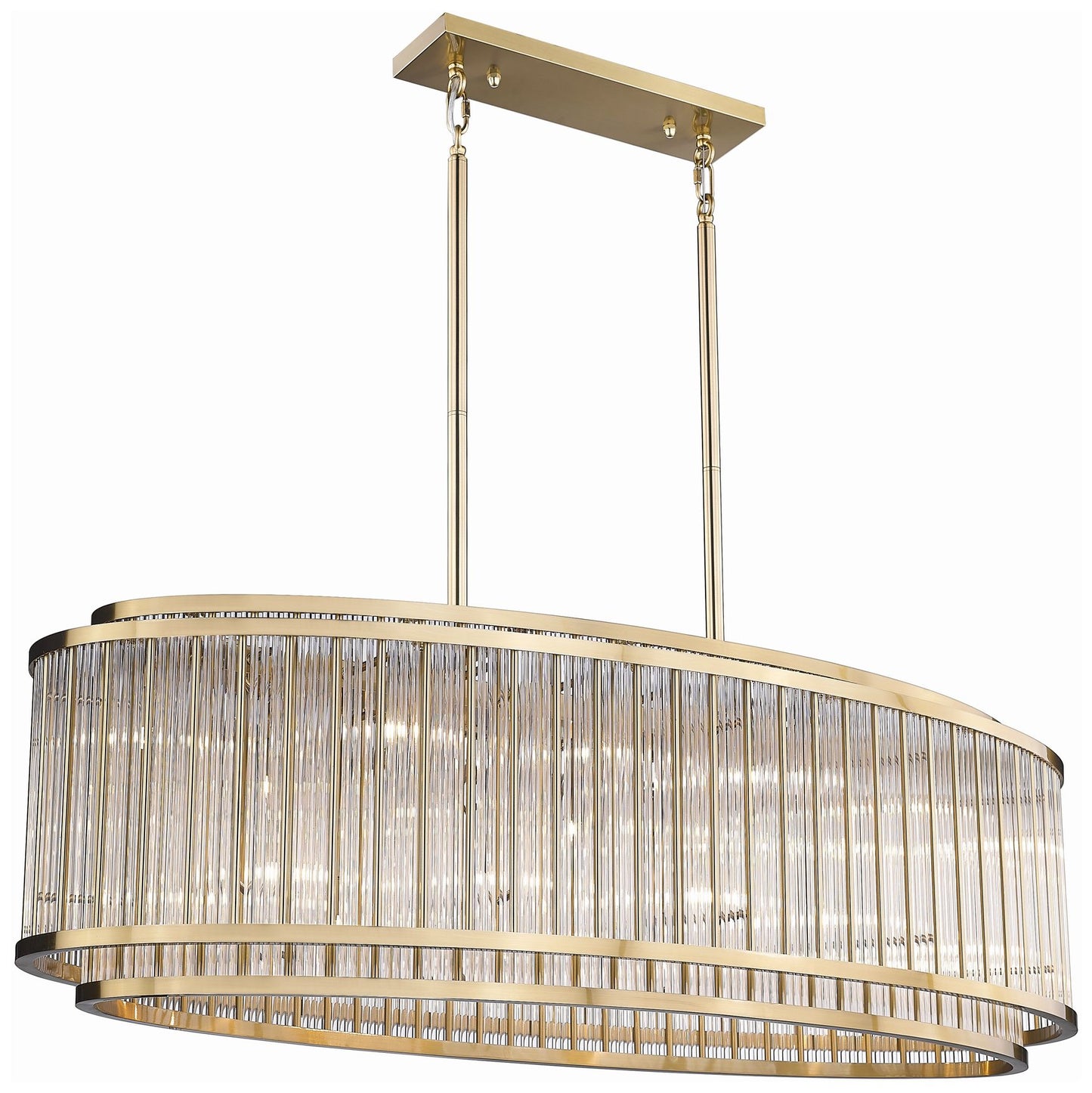 Avenue Lighting Waldorf Collection Oval Chandelier Antique Brass