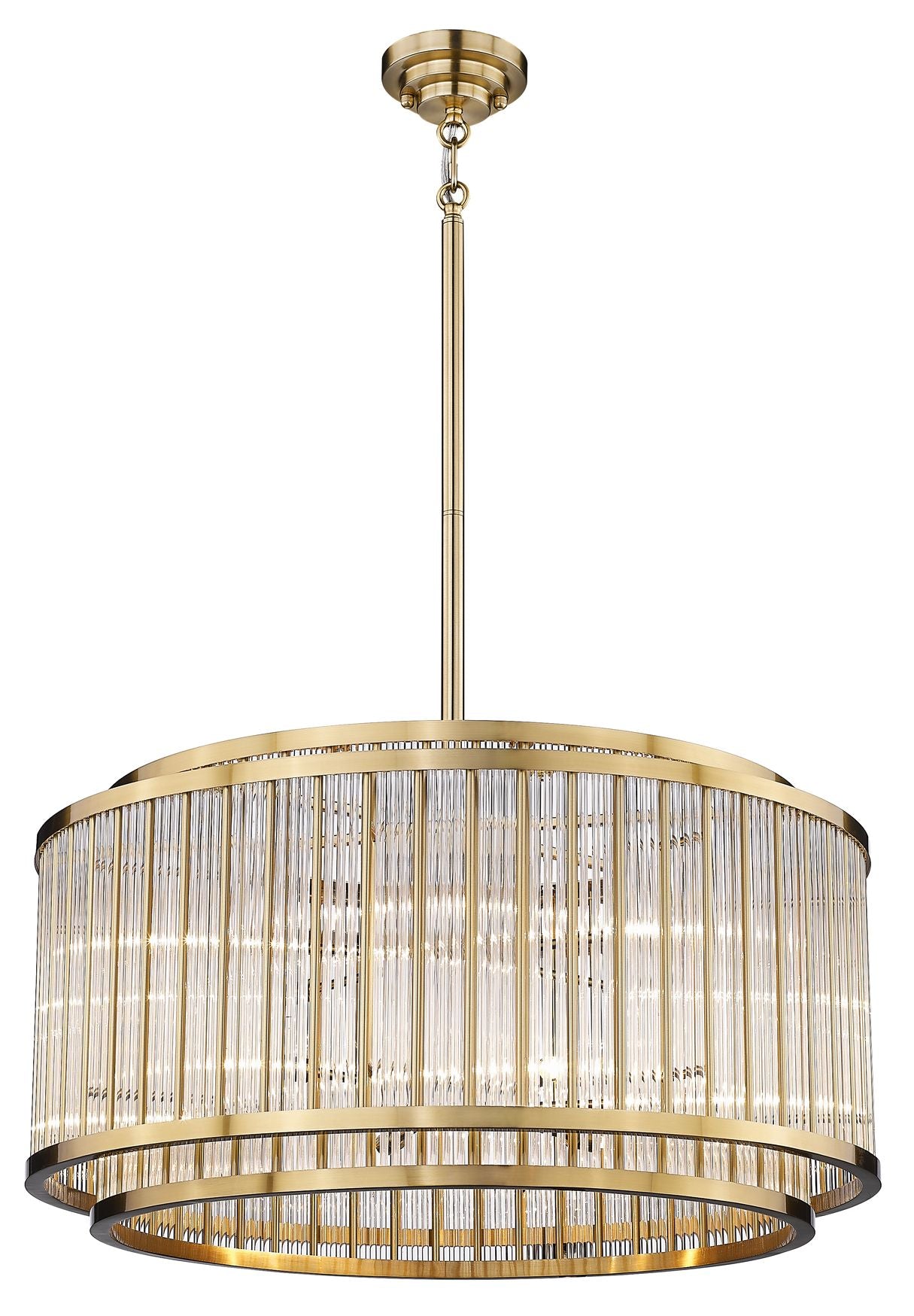 Avenue Lighting Waldorf Collection Round Chandelier Antique Brass