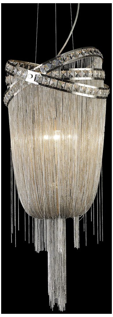 Avenue Lighting Wilshire Blvd. Collection Chandelier Polished Nickel