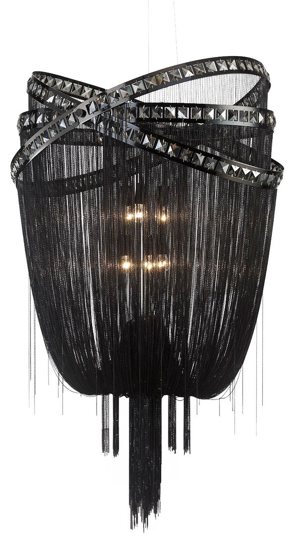 Avenue Lighting Wilshire Blvd. Collection Hanging Chandelier Black