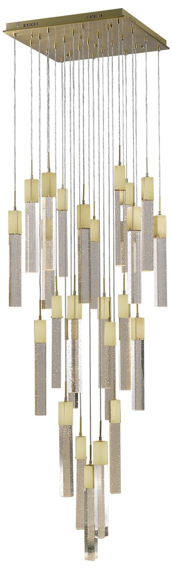 Avenue Original Glacier 36"W Brass Multi-Light LED Pendant