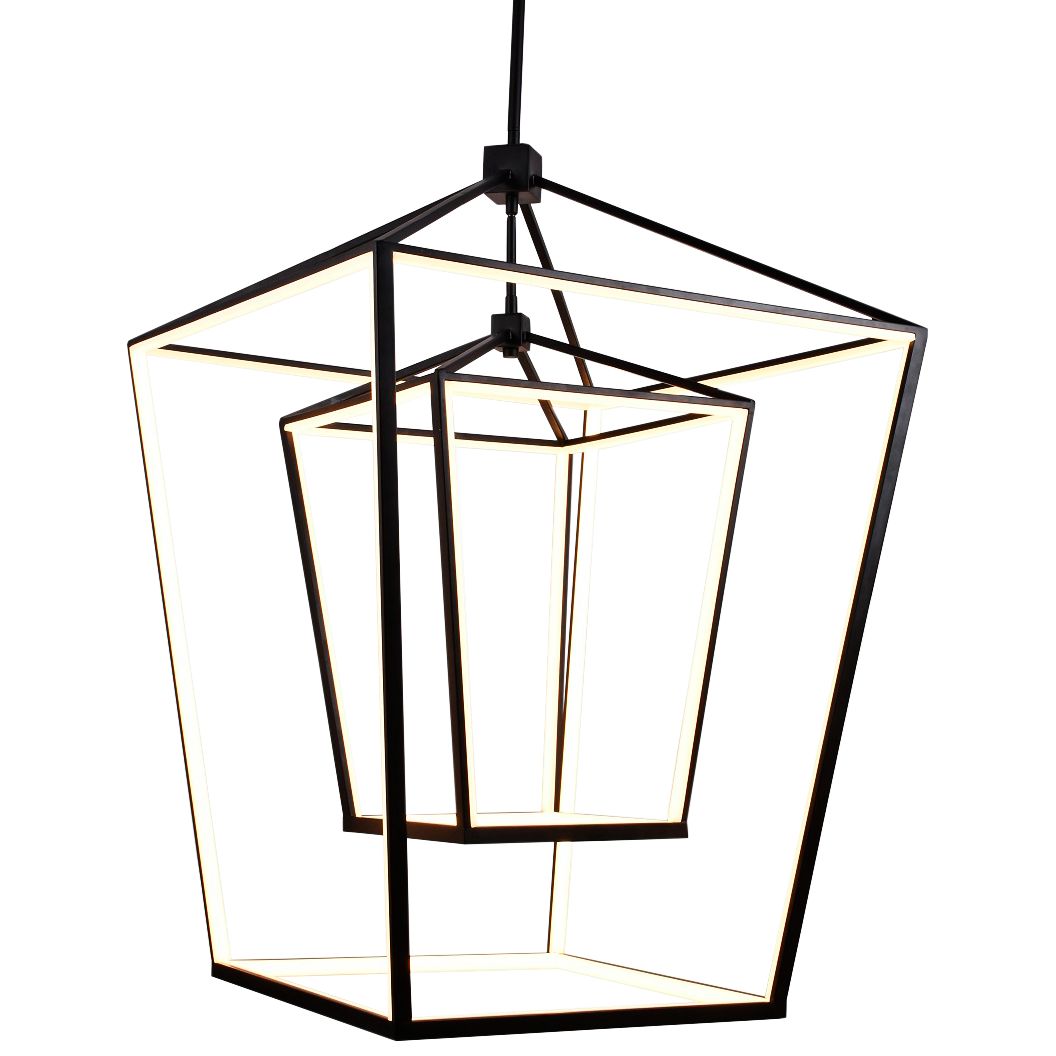 Avenue Park Ave. 30" Wide Black LED Lantern Pendant Light