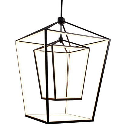 Avenue Park Ave. 30" Wide Black LED Lantern Pendant Light