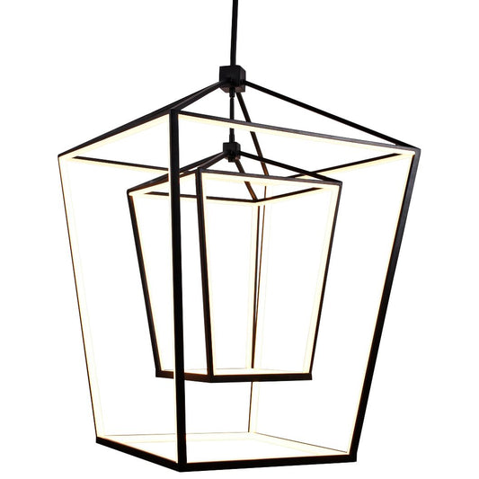 Avenue Park Ave. 30" Wide Black LED Lantern Pendant Light