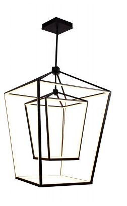 Avenue Park Ave. 30" Wide Black LED Lantern Pendant Light