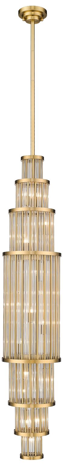 Avenue Waldorf 10" Wide Aged Brass 17-Light LED Pendant