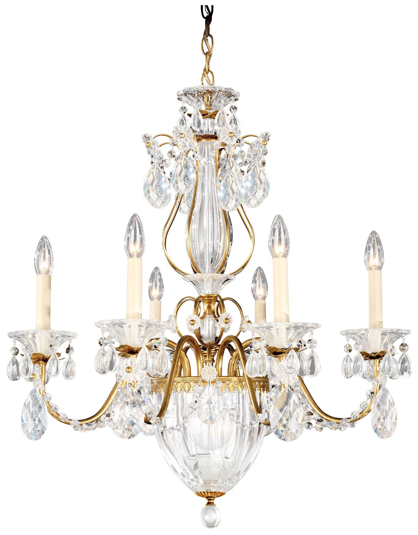 Bagatelle 22.5"H x 21"W 7-Light Crystal Chandelier in Heirloom Go