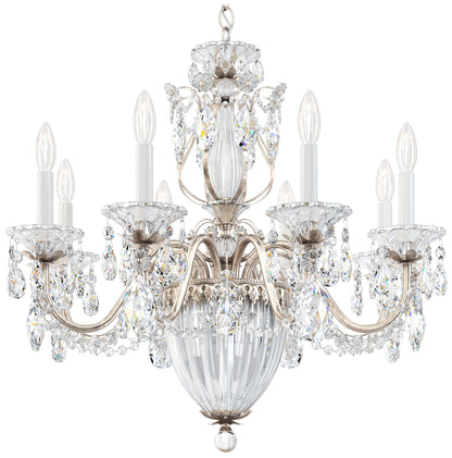 Bagatelle 24.5"H x 26.5"W 11-Light Crystal Chandelier in Antique