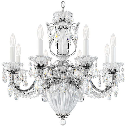 Bagatelle 24.5"H x 26.5"W 11-Light Crystal Chandelier in Silver