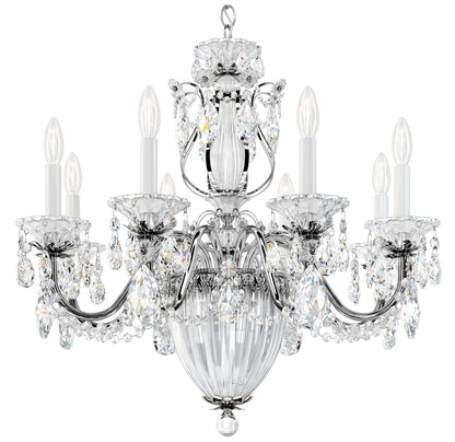 Bagatelle 24.5"H x 26.5"W 11-Light Crystal Chandelier in Silver