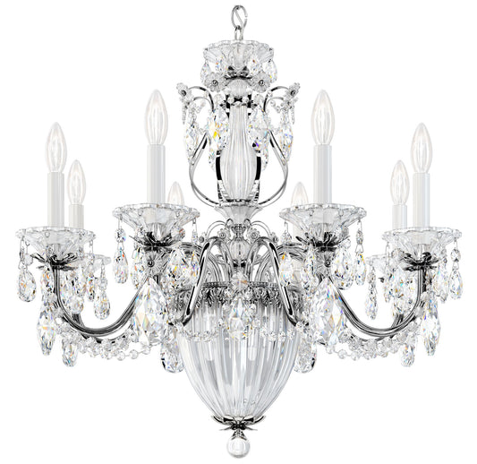Bagatelle 24.5"H x 26.5"W 11-Light Crystal Chandelier in Silver