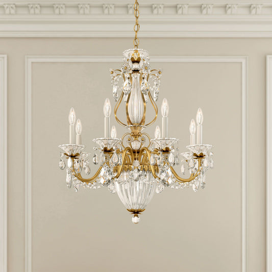 Bagatelle 29"H x 26.5"W 11-Light Crystal Chandelier in Heirloom G