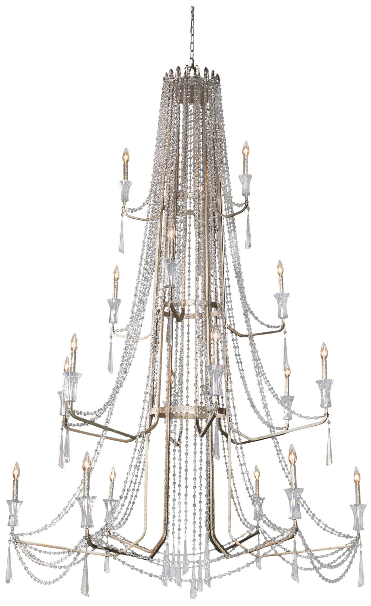 Barcelona 18-Light Crystal Chandelier - Transcend Silver