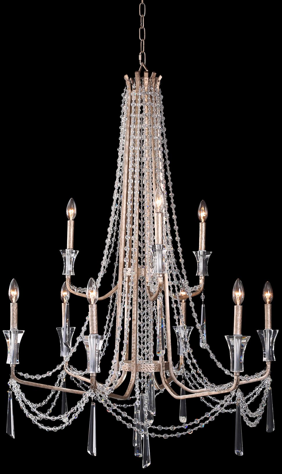 Barcelona 34 1/2" Wide Transcend Silver Crystal Chandelier