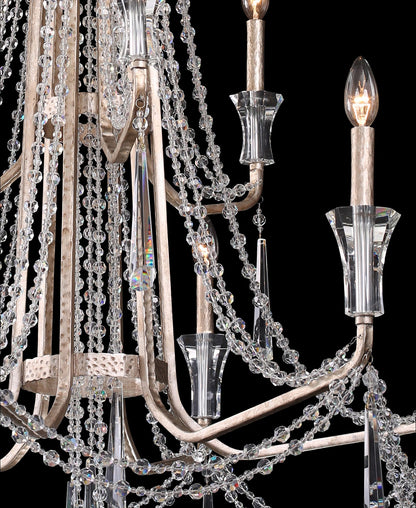 Barcelona 34 1/2" Wide Transcend Silver Crystal Chandelier